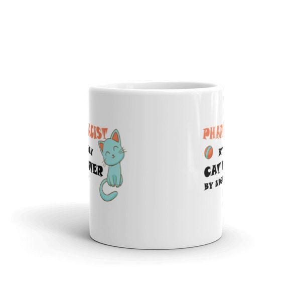 Pharmacist by day, cat lover by night mug - Image 3