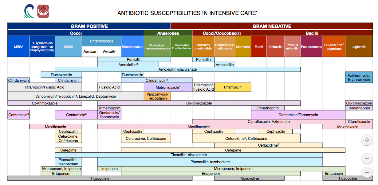 Antibiotic Spectrum Chart - Phartoonz