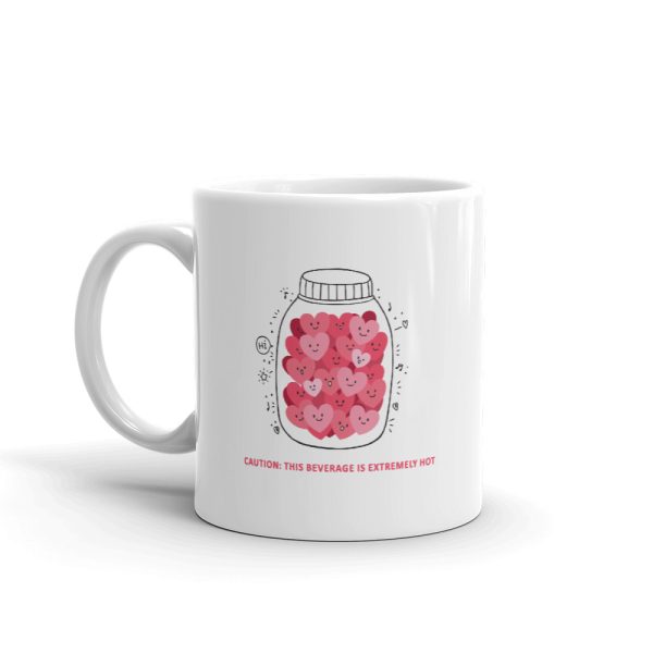 Hot beverage mug with lovely hearts - Image 2